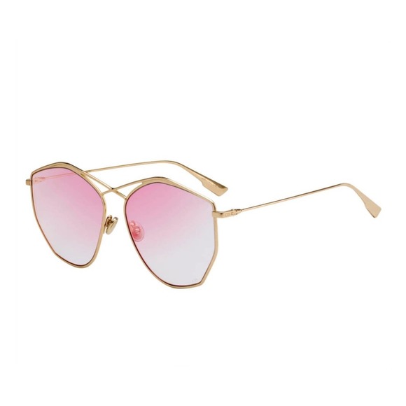 DIOR "STELLAIRE4" ROSE GOLD/PINK 59MM GEOMETRIC SUNGLASSES đź•¶ - Picture 6 of 9